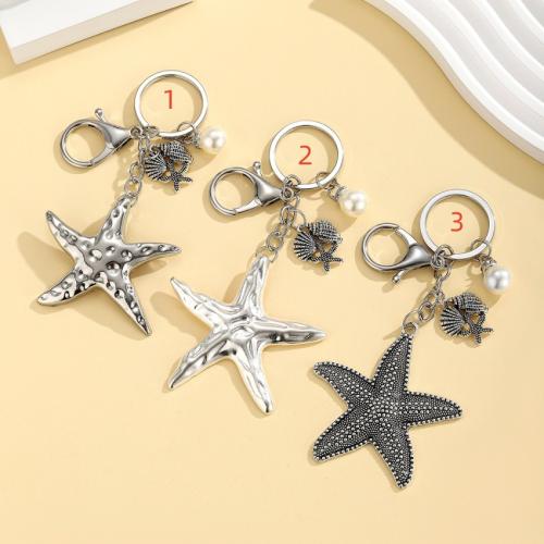 Llaveros, aleación de zinc, con Perlas de plástico ABS, chapado en color dorado, Joyería, más colores para la opción, Vendido por UD