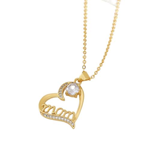 Collier en laiton cubique Zircon Micro Pave, avec zircon cubique, Placage de couleur d'or, styles différents pour le choix & pour femme & creux, Vendu par PC