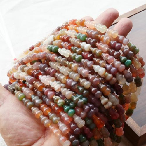 Perles agates, Agate salée, calebasse, DIY, couleurs mélangées, 8x14mm, Vendu par 38 cm brin