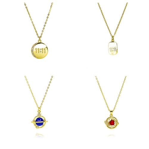 Cubic Zirconia Micro Pave Brass Pendant plated DIY & micro pave cubic zirconia & enamel Sold By PC