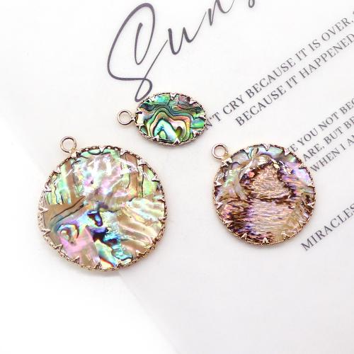 Natural Abalone Shell Halsband, Havsöra, med Zink Alloy, guldfärg pläterade, DIY, fler färger för val, Säljs av PC