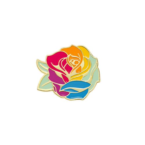 smalto Spilla, lega in zinco, Rose, placcato, unisex, dorato, Venduto da PC