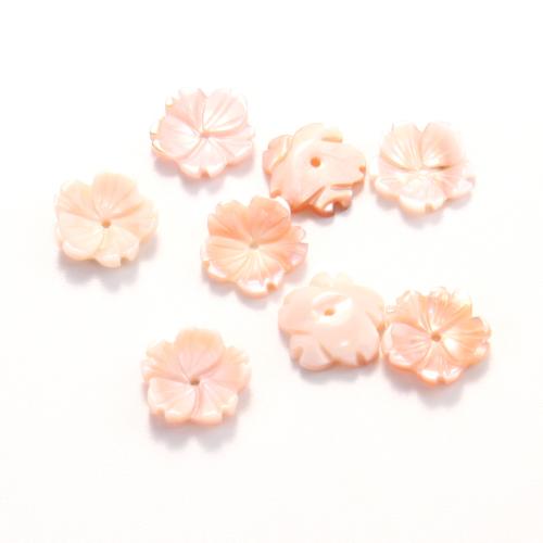 Natural Pink Shell Beads Queen Conch Shell Flower DIY pink Sold By PC