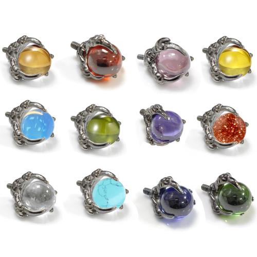 304 rostfritt stål Claw, DIY & Unisex & med cubic zirconia, fler färger för val, 3mm, Säljs av PC