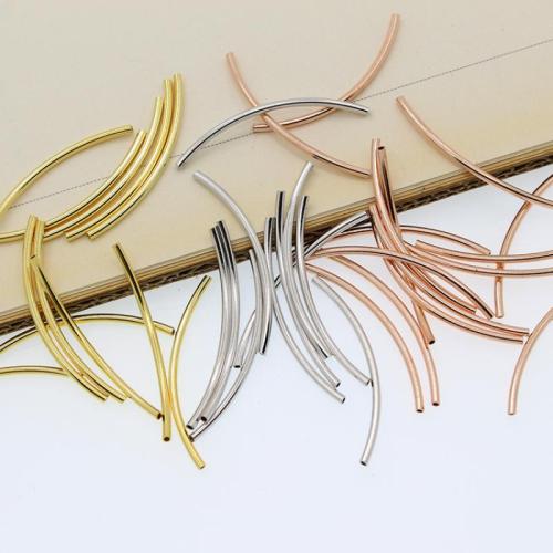 925 sterling silver böjda rör pärlor, DIY & olika storlek för val, fler färger för val, Säljs av PC