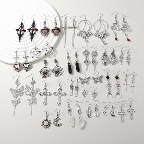 Stop cynku Kolczyk łezka, Powlekane, Halloween Design & różne style do wyboru & dla kobiety & z kamieniem, earring length 50-70mm, sprzedane przez para