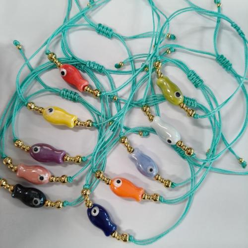 Porcelain Bracelet Zinc Alloy with Porcelain gold color plated fashion jewelry Sold By PC