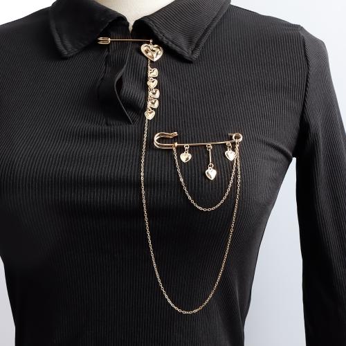 Zinc Alloy Brože, Zinek, barva pozlacený, módní šperky, zlatý, Prodáno By PC