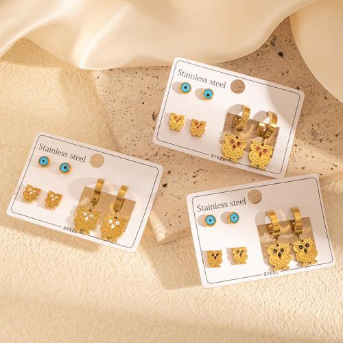 Edelstahl Tropfen Ohrring, 304 Edelstahl, Stud Ohrring & Ohrring, goldfarben plattiert, Modeschmuck & Emaille, keine, verkauft von setzen