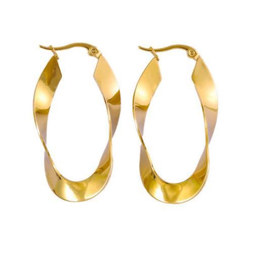 Stainless Steel Lever Terug Earring, 304 roestvrij staal, 18K verguld, mode sieraden & met de hand gepolijst & voor vrouw, Verkocht door pair