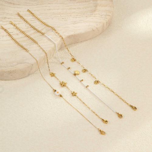 Bijoux bracelet en acier inoxydable, Acier inoxydable 304, Plaqué or 18K, bijoux de mode & styles différents pour le choix & pour femme, Vendu par PC