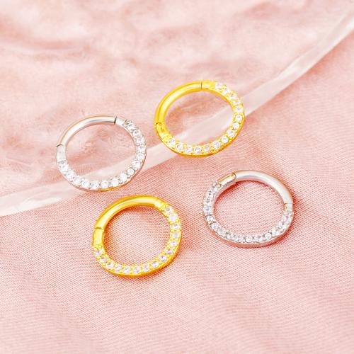 Brass Nose Piercing Jewelry plated fashion jewelry & micro pave cubic zirconia nickel lead & cadmium free Sold By PC