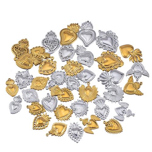Přívěsky srdce z nerezové oceli, 304 Stainless Steel, á, DIY, více barev na výběr, 10PC/Bag, Prodáno By Bag