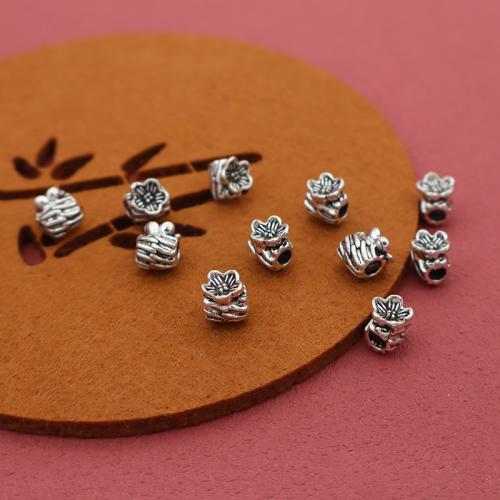 Zinc Alloy Spacer Beads silver color plated DIY antique silver color Sold By Bag