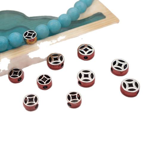 Zinc Alloy Spacer Beads silver color plated DIY antique silver color Sold By Bag