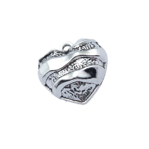Zink Alloy Hjärta Hängen, plated, DIY, 10PC/Bag, Säljs av Bag