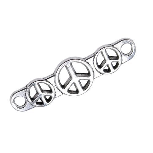 Zinc Alloy Pendants plated DIY & hollow antique silver color Sold By Bag