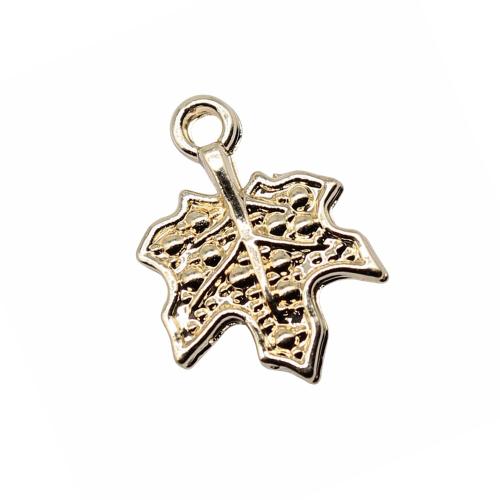 Zinc Alloy Leaf Pendants plated DIY Sold By Bag