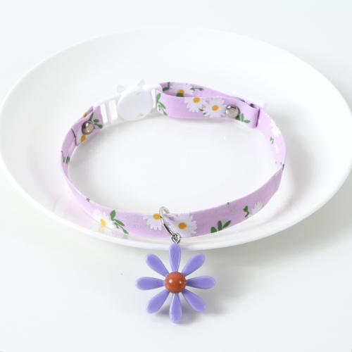 Polyester and Cotton Pet Necklace with Zinc Alloy adjustable Length Approx 17-32 cm Sold By PC