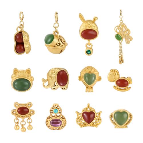 925 Sterling Silver hänge, med Ädelsten, DIY & olika stilar för val, Säljs av PC