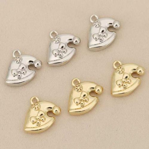 Brass Jewelry Pendants Christmas Hat plated DIY nickel lead & cadmium free Sold By Bag