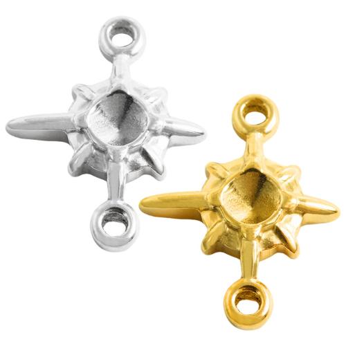 Nerezová ocel Přívěsek Nastavení, 304 Stainless Steel, Kříž, DIY & double-hole, více barev na výběr, 10PC/Bag, Prodáno By Bag