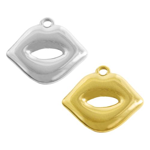 Stainless Steel Pendants 304 Stainless Steel Lip plated DIY Sold By Bag