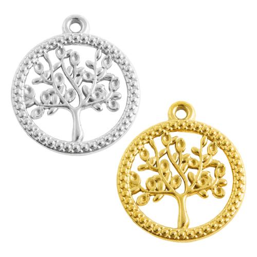 Stainless Steel Pendants 304 Stainless Steel Tree plated DIY & hollow Sold By Bag