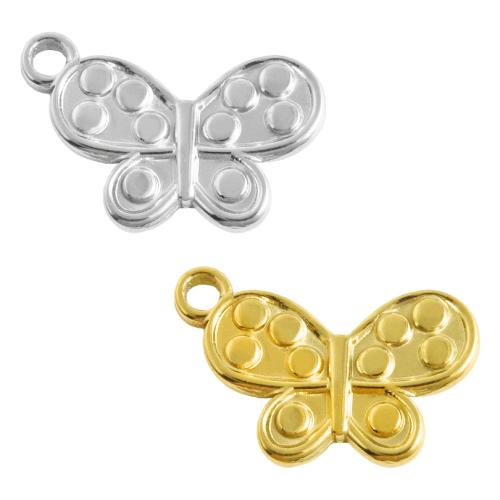 Stainless Steel Animal Pendants 304 Stainless Steel Butterfly plated DIY Sold By Bag