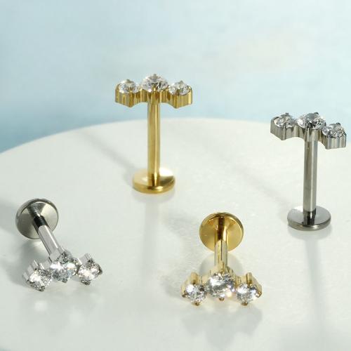 Titan plated, mode smycken & micro bana cubic zirconia, fler färger för val, Säljs av PC