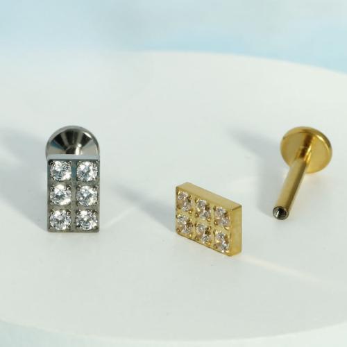 Titan plated, mode smycken & micro bana cubic zirconia, fler färger för val, Säljs av PC