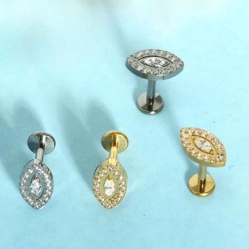 Titan plated, mode smycken & micro bana cubic zirconia, fler färger för val, Säljs av PC