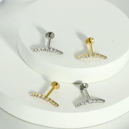 Titan plated, mode smycken & micro bana cubic zirconia, fler färger för val, Säljs av PC