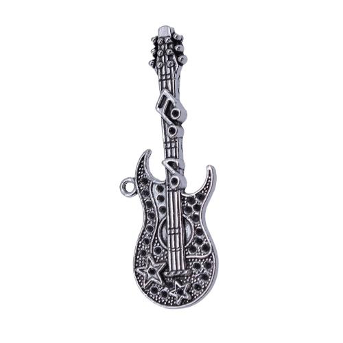 Musikinstrument Shaped Zinc Alloy Halsband, Zink Alloy, Gitarr, plated, DIY, Säljs av PC