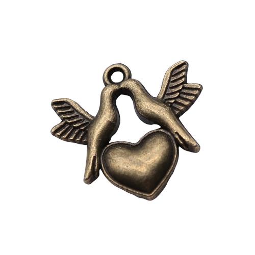 Pendentifs animaux en alliage de zinc, Placage, DIY & creux, couleur bronze antique, 10PC/sac, Vendu par sac