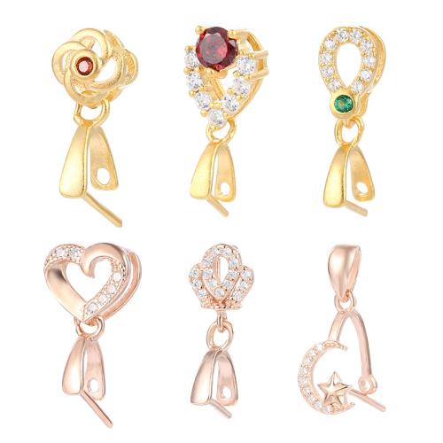 925 Sterling Silver přívěšek Bail, DIY & různé styly pro výběr & s drahokamu, Prodáno By PC