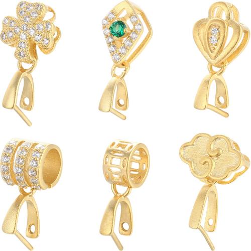 925 Sterling Silver přívěšek Bail, DIY & různé styly pro výběr & s drahokamu, Prodáno By PC