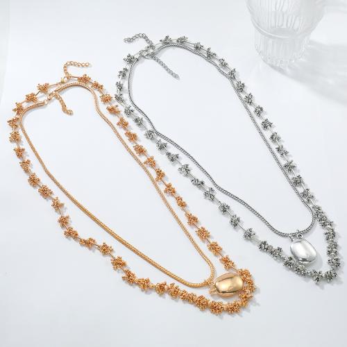 Zink Alloy tröja kedja halsband, guldfärg pläterade, mode smycken & flerskikts, fler färger för val, Säljs av PC