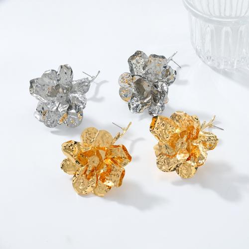 Boucles d'oreilles en alliage de zinc, Placage de couleur d'or, bijoux de mode, plus de couleurs à choisir, Vendu par paire