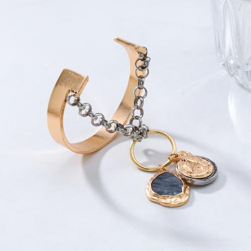 Pulsera de Aleación de Zinc, chapado en color dorado, 2 piezas & Joyería, más colores para la opción, Vendido por Set