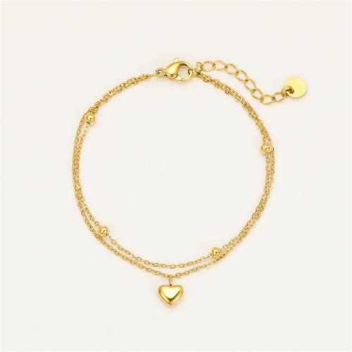 Bijoux bracelet en acier inoxydable, Acier inoxydable 304, Placage, Double couche & bijoux de mode & unisexe, plus de couleurs à choisir, Vendu par PC