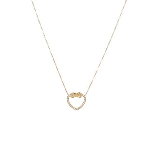 Stainless Steel Jewelry Necklace 304 Stainless Steel plated for woman & with rhinestone & hollow Sold By PC