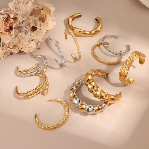 Acier inoxydable 304 bracelet manchette, Placage, bijoux de mode & styles différents pour le choix & pour femme, plus de couleurs à choisir, Vendu par PC