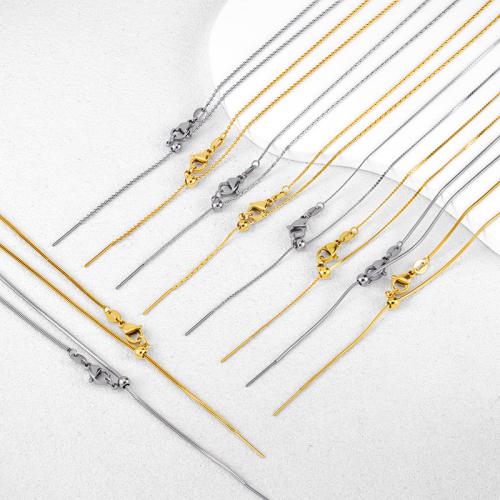 Stainless Steel Chain Necklace 304 Stainless Steel plated DIY & Unisex Sold By PC