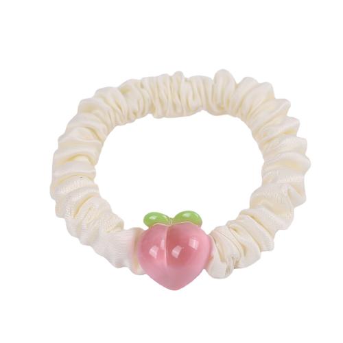 Hair Elastic, Klud, med Akryl, du kan DIY, blandede farver, 60x40mm, Solgt af PC