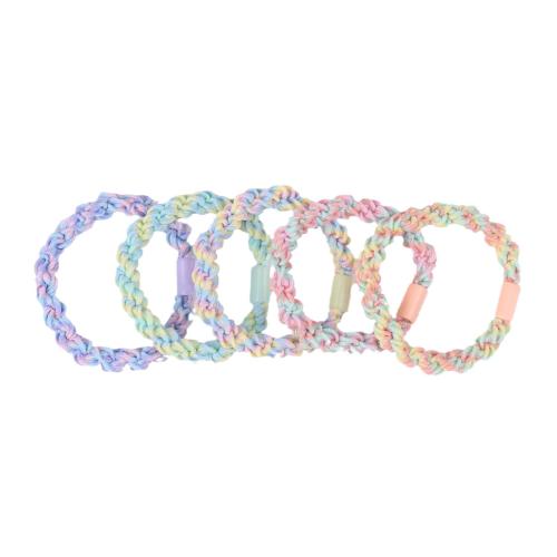 Hair Elastic, Nylon, med Akryl, du kan DIY, flere farver til valg, 50x10mm, Solgt af PC