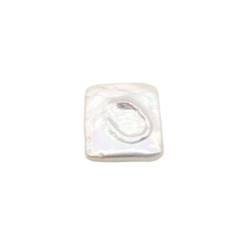 Cultured No Hole Freshwater Pearl Beads Square DIY white 11mm Sold By PC