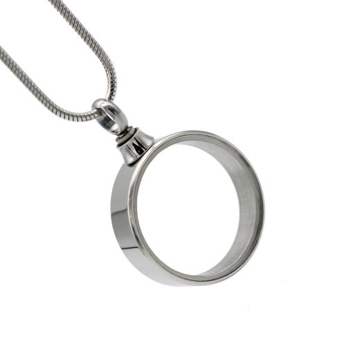 Cremation Jewelry Ashes Urn Collar, acero inoxidable 304, Esférico, chapado en color de plata, Bricolaje, plateado, 21x16x4mm, Vendido por UD