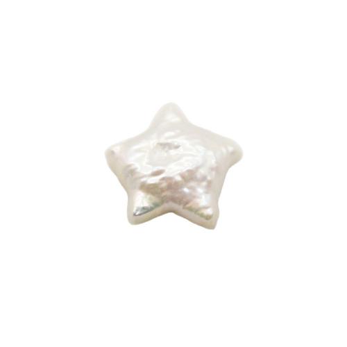 Cultured No Hole Freshwater Pearl Beads Star DIY white 11mm Sold By PC