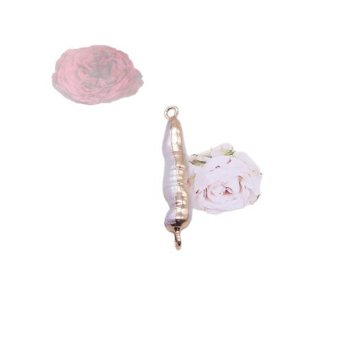 Sladkovodní Pearl Konektor, s Mosaz, DIY, smíšené barvy, Prodáno By PC